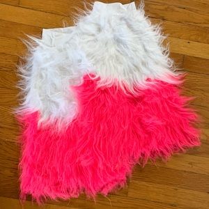 Funki-B Clothing hot pink and white fluffies for thicker calves